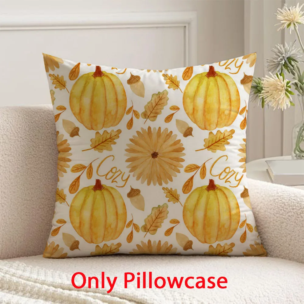 

Autumn Pillow cover decorative 45x45 cushions cover for pillow case for Harvest Festival Thanksgiving Day decor pillowcase