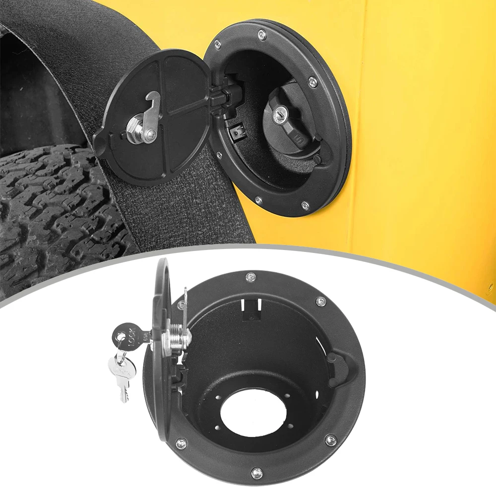 

Car Gas Cap Cover Fuel Tank Cap Locking Fuel Gas Tank Cap Cover For Jeep Wrangler TJ 1997 1998 1999 2000 2001 2002 2003-2006