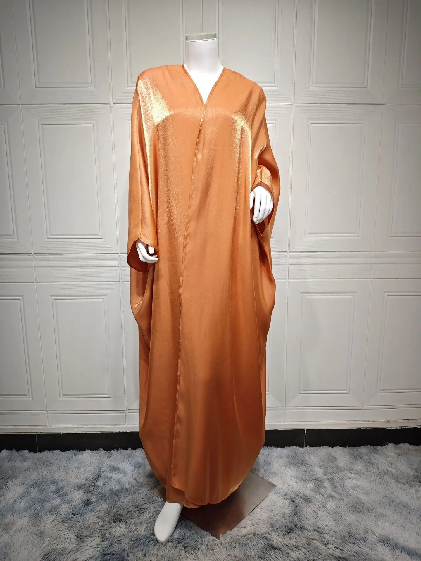 MQ137 Dubai vestido cárdigan color liso mujer Türkiye ABAYA