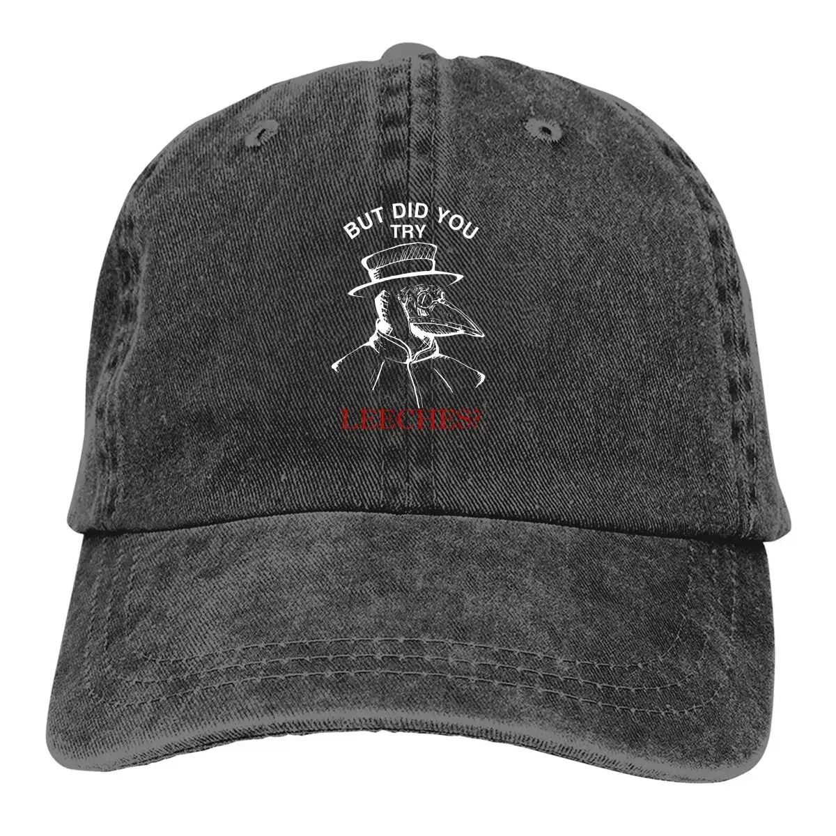 Washed Men's Baseball Cap But Did You Try Leeches Trucker Snapback Cowboy Caps Dad Hat Plague Doctor Golf Hats