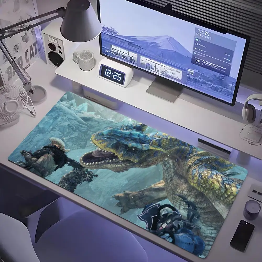

monster hunter Mouse Pad Tablet mouse Pad Laptop xl desktop mouse pad, cute HD Rainbow Gaming keyboard pad, csgo Player, 90x40