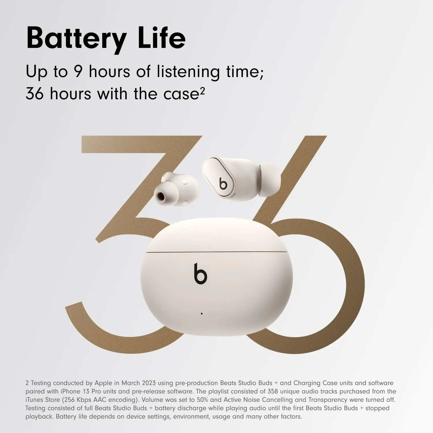 Beats Studio Buds + Noise Cancelling Bluetooth Earbuds, Cross-Platform Compatibility, IPX4 Rating for Light Fitness Sessions
