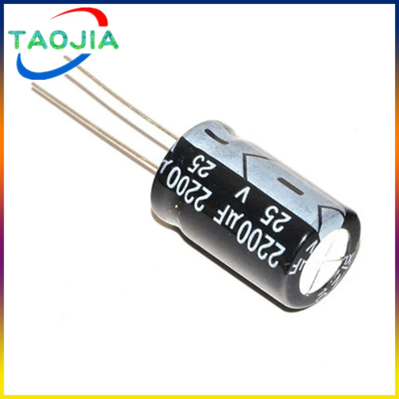 10pcs 2200uF 25V 2200MFD 25Volt 13*21mm Aluminum Electrolytic Capacitor Radial 2200mf25v 2200uf25v 25v2200mf 25v2200uf