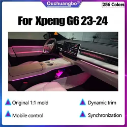 Ouchuangbo RHD Ambient Light For Xpeng G6 RHD 2023-2024 Dynamic Magic environtal mood lights Atmosphere ambilight light lumiere