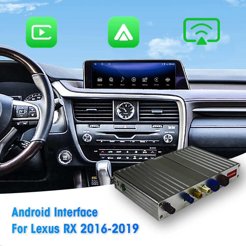 NewFor Lexus RX 2016-2019 Android Interface Module with Wireless Android Auto & CarPlay Qualcomm Binarytek