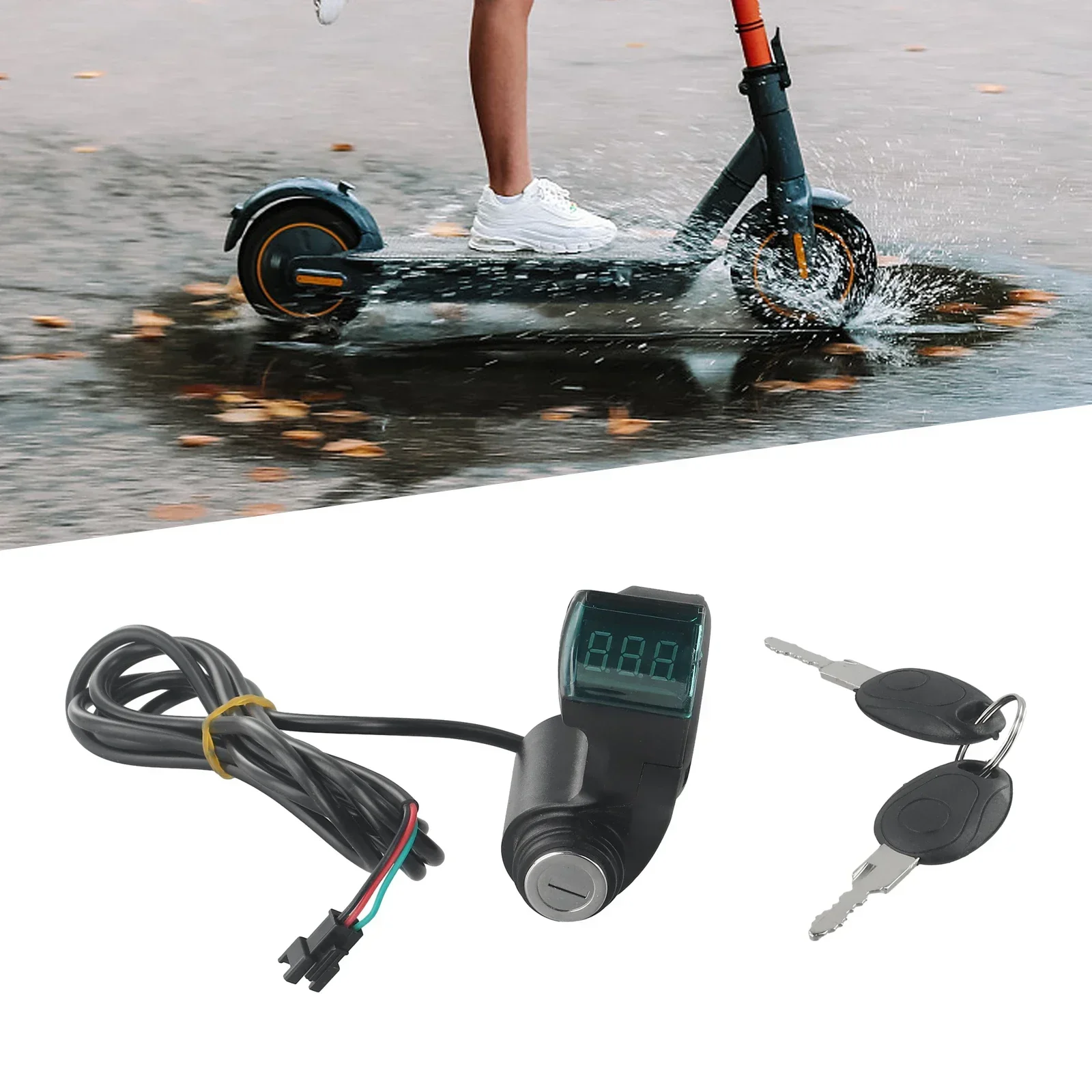 Universal Electric Bicycle Biking Portable Dustproof Cycling Parts For Electric Scooter Ignition Switch Key Power Lock