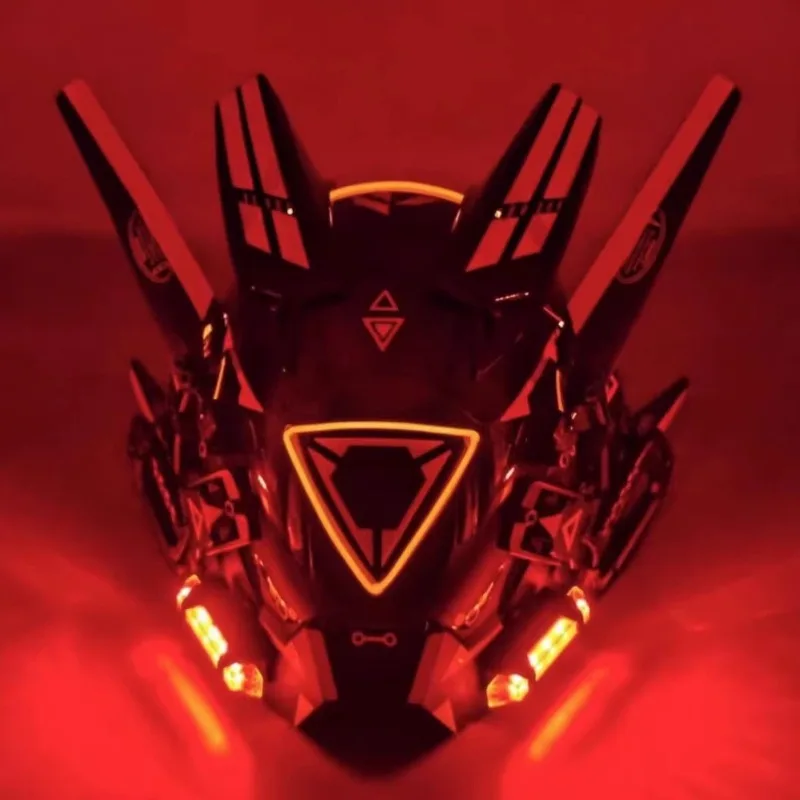 Mask full face luminous mask mechanical technology sense mecha man
