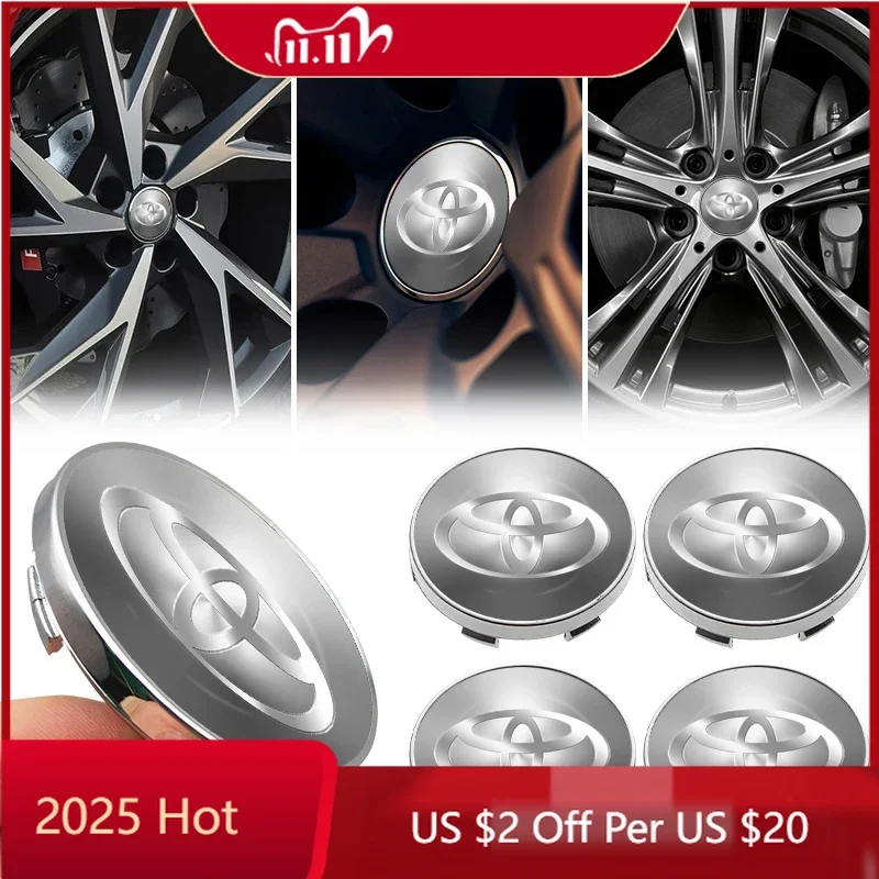 

Для Toyota 2026 новые колпаки ступиц, 4 шт., 60 мм, центральная крышка ступицы колеса автомобиля, наклейка с логотипом, крышка обода, эмблема, наклейка для Toyota Prius Avensis TR