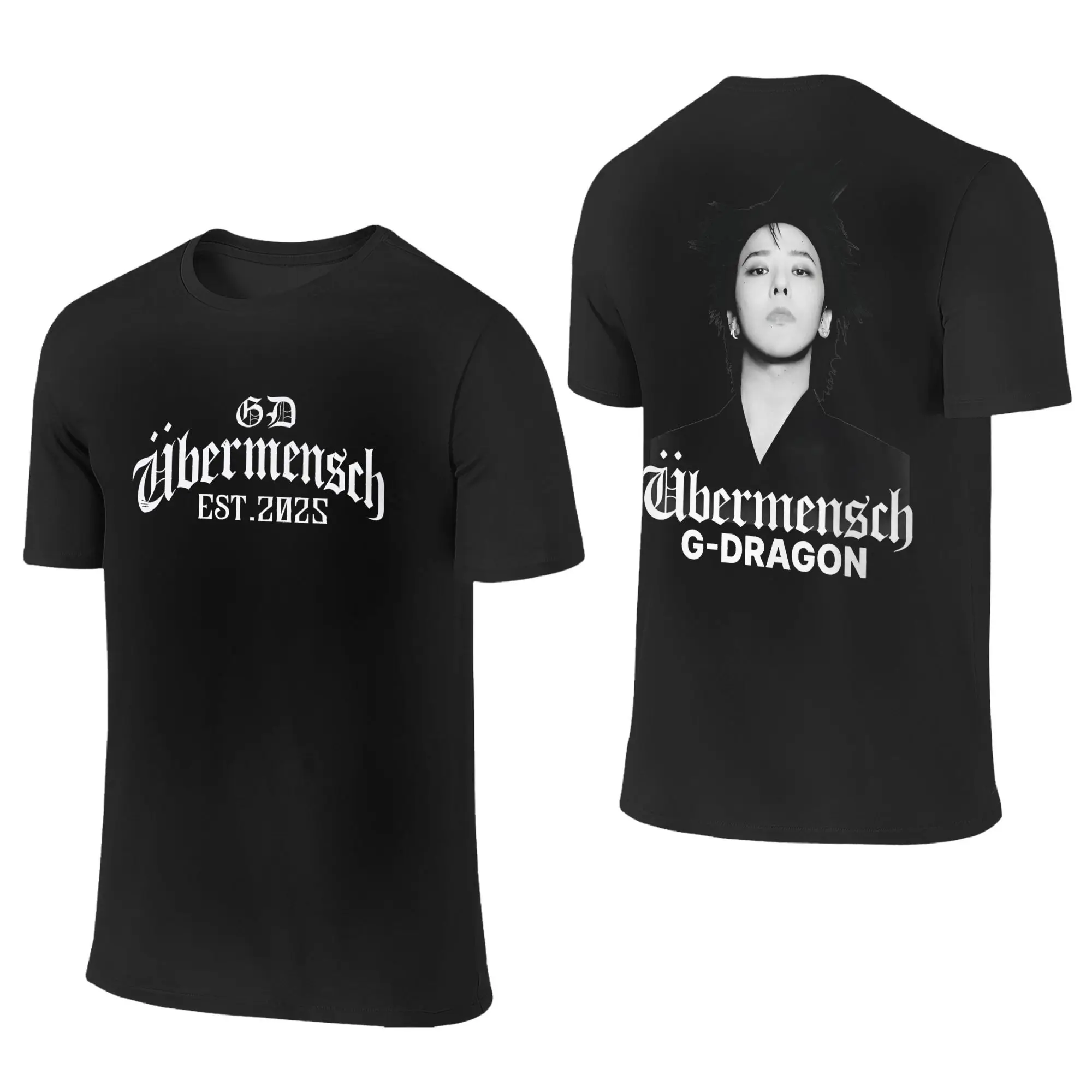Ubermensch Gdragon World Tour 2025 Maglietta da uomo Maglietta casual Maglietta girocollo a maniche corte T-shirt in cotone con grafica