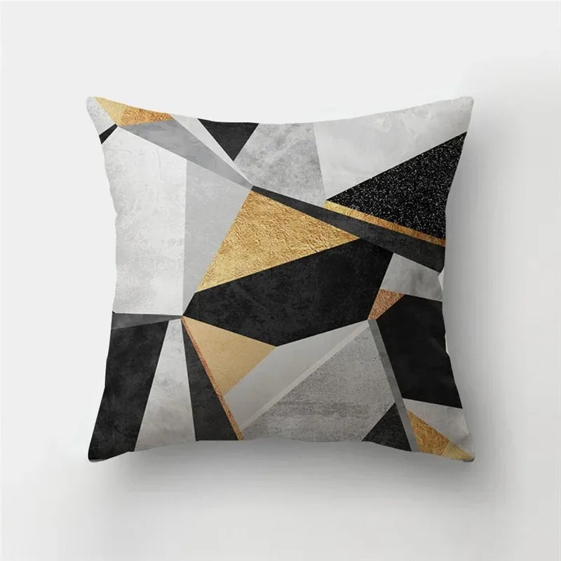 Nordic fashion geometric pillow cover 45x45cm wooden background cushion cover home living room sofa bedroom decoration