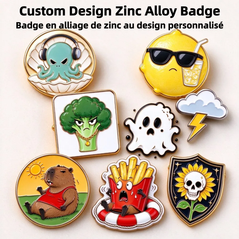 Custom Hard Soft Enamel Pins Bulk Free Design Metal Zinc Alloy Badges Design Your Own Company Anime Logo Badges Metal Lapel Pin