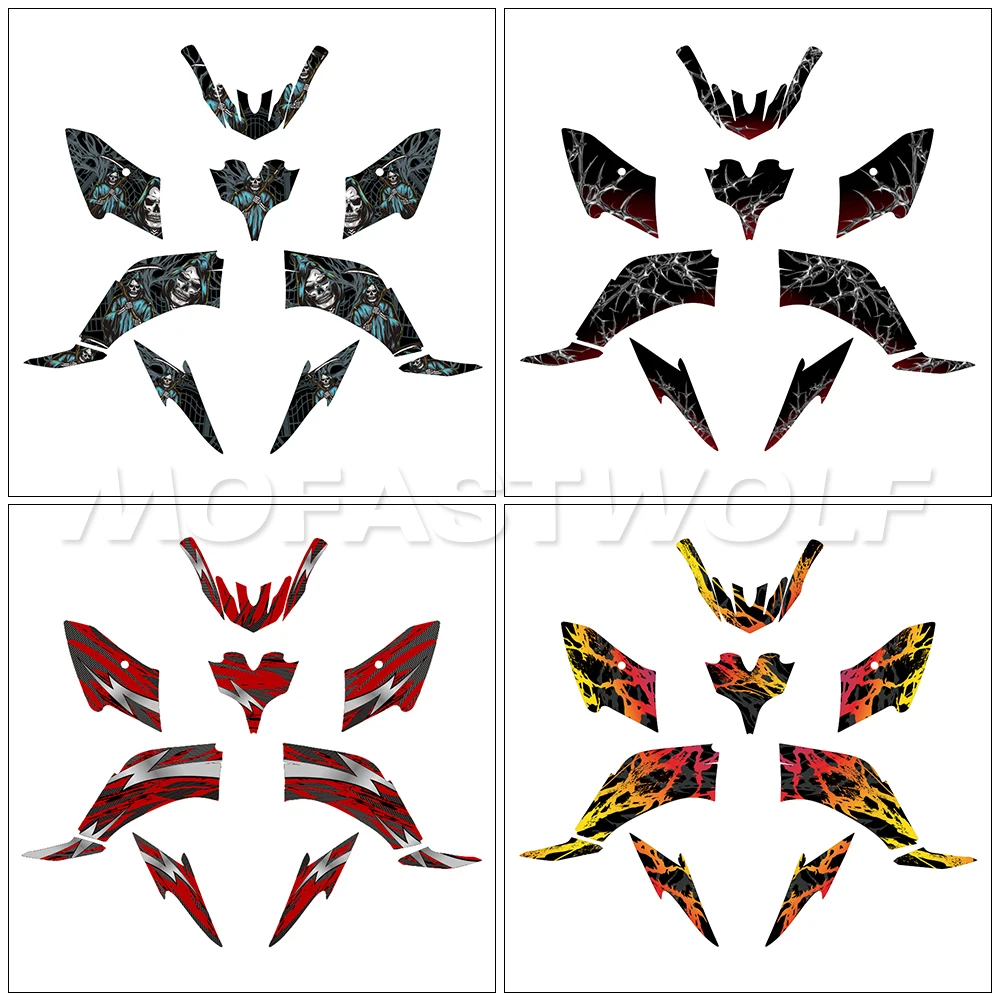 Background Graphics Decals Deco Stickers Kit for 125 2011-2013 Raptor For Yamaha Raptor ATV 250 2008-2013 YFM 250R 150R