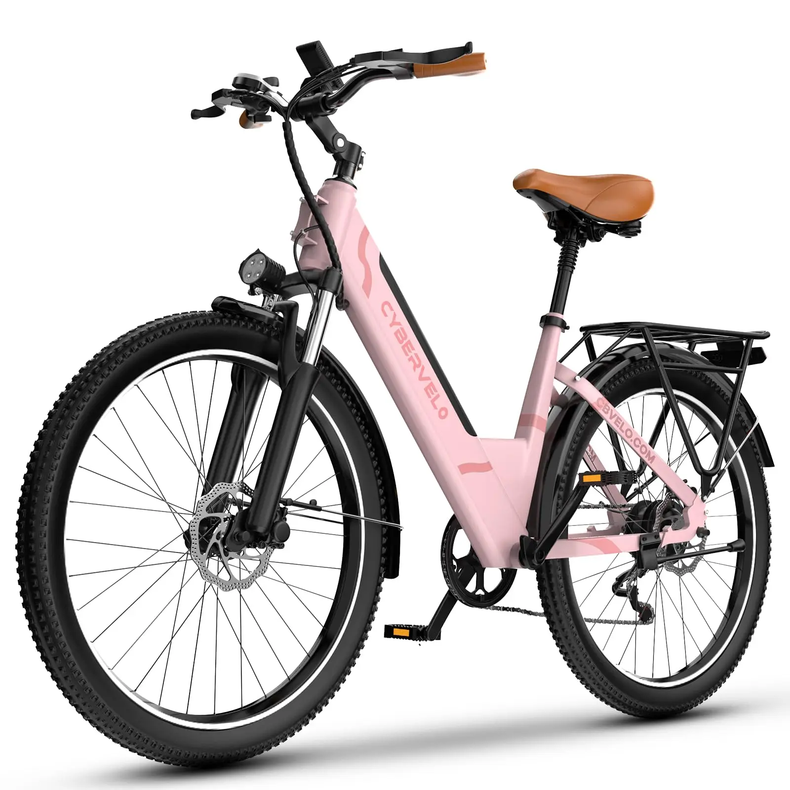 Cybervelo 750W Peak Electric Bike for Adults,up 80 Miles Removable Battery Ebike, 26" Electric E Bike with 7-Speed,Adult Electri image 9