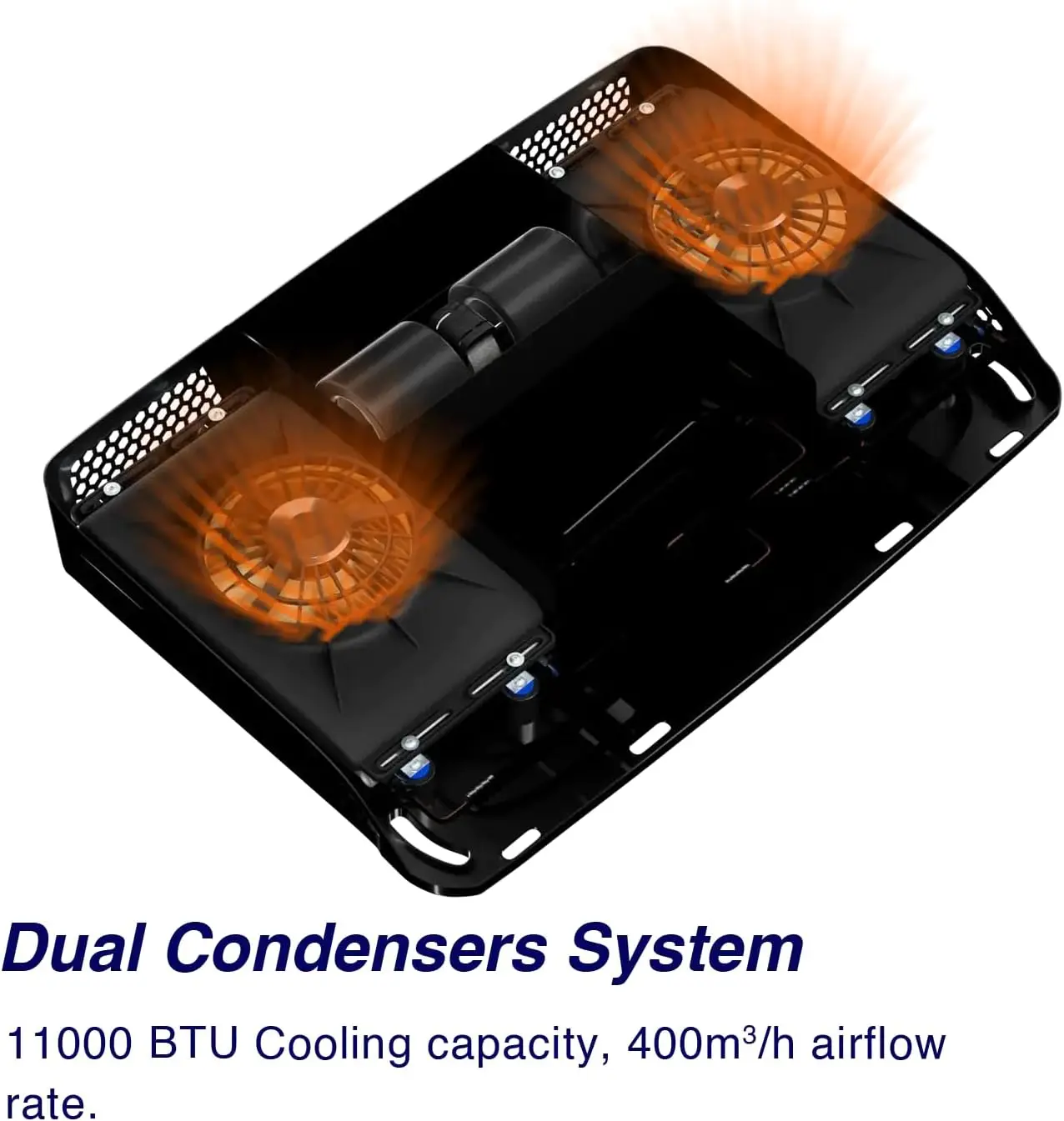 12v/24V RV Rooftop Heat Pump AC, Quiet Inverter Cool/Heat Unit for Camper Van, Roof Mount