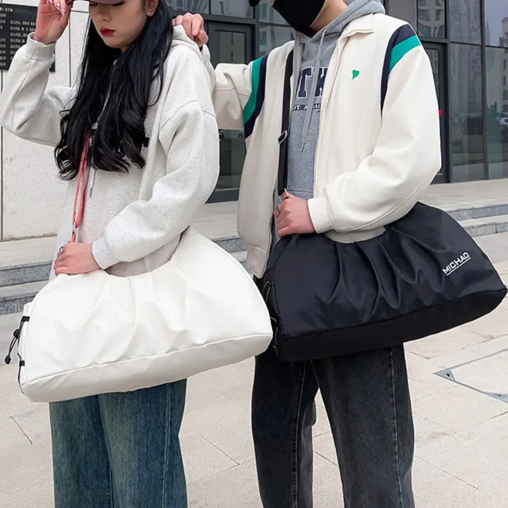 

Large Capacity Swimming Storage Bag Waterproof Crossbody Sports Fitness Bag Adjustable Strap Pure Color Duffle Bag Luggage Bag