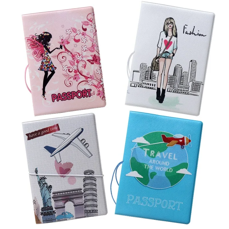 1Pc Men Women Travel Wallet Passport Holder with ID Credit Card Slot Pocket Girls Passport Cover Sleeve Case