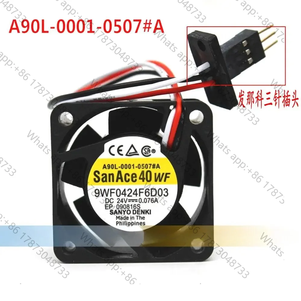 Tool PartsNew original inverter 9WF0424F6D03 A90L-0001-0507#A 24V 0.076A 4cm 4020 Fanuc fan with plug