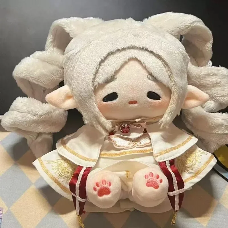 20cm Japón Anime Girl Frieren Kawaii Cosplay cuerpo  muñeca  algodón con esqueleto vestido  dibujos animados ropa peluches figur