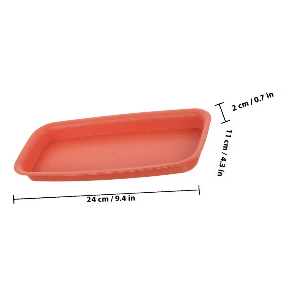 2Pcs Leakproof Flowerpot Trays Plastic Plant Saucers Rectangular Planter Drip Tray Indoor Outdoor Flower Pot Saucer