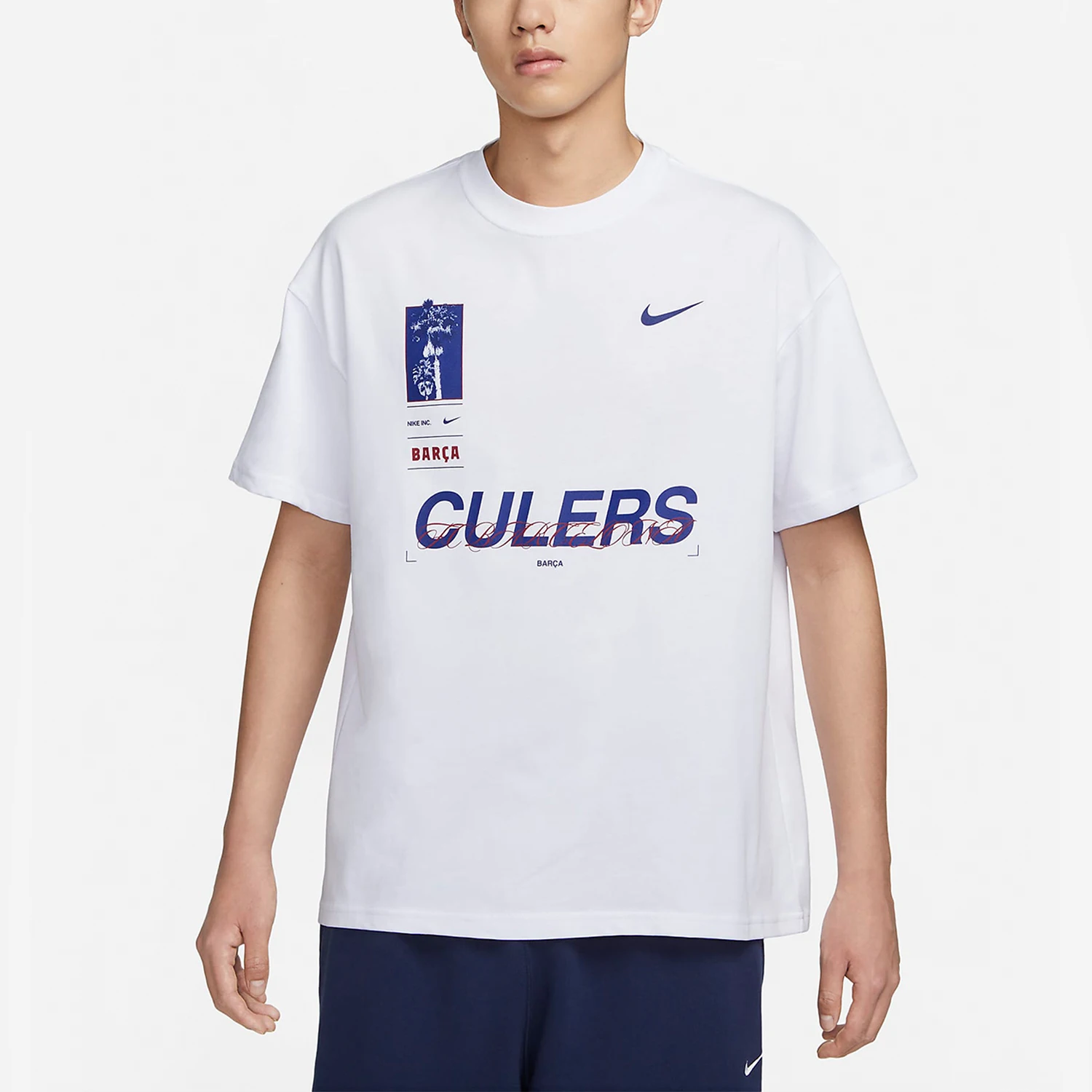 

Мужская свободная дышащая повседневная спортивная футболка Nike Authentic Summer с коротким рукавом FQ1544-100