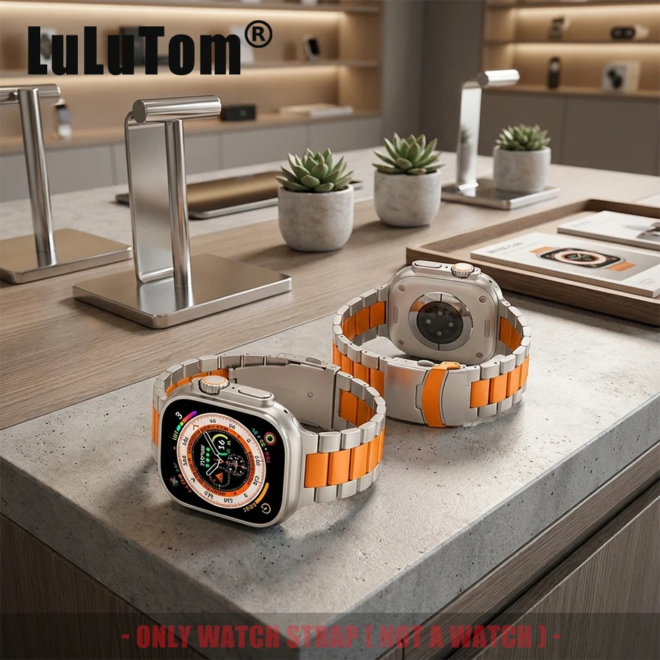 

Титановый ремешок для Apple Watch Ultra 11 10 9 8 7 6 5 4 3 2 SE, ремешки для Iwatch Series 38 40 41 42 44 45 46 49 мм с безопасной застежкой