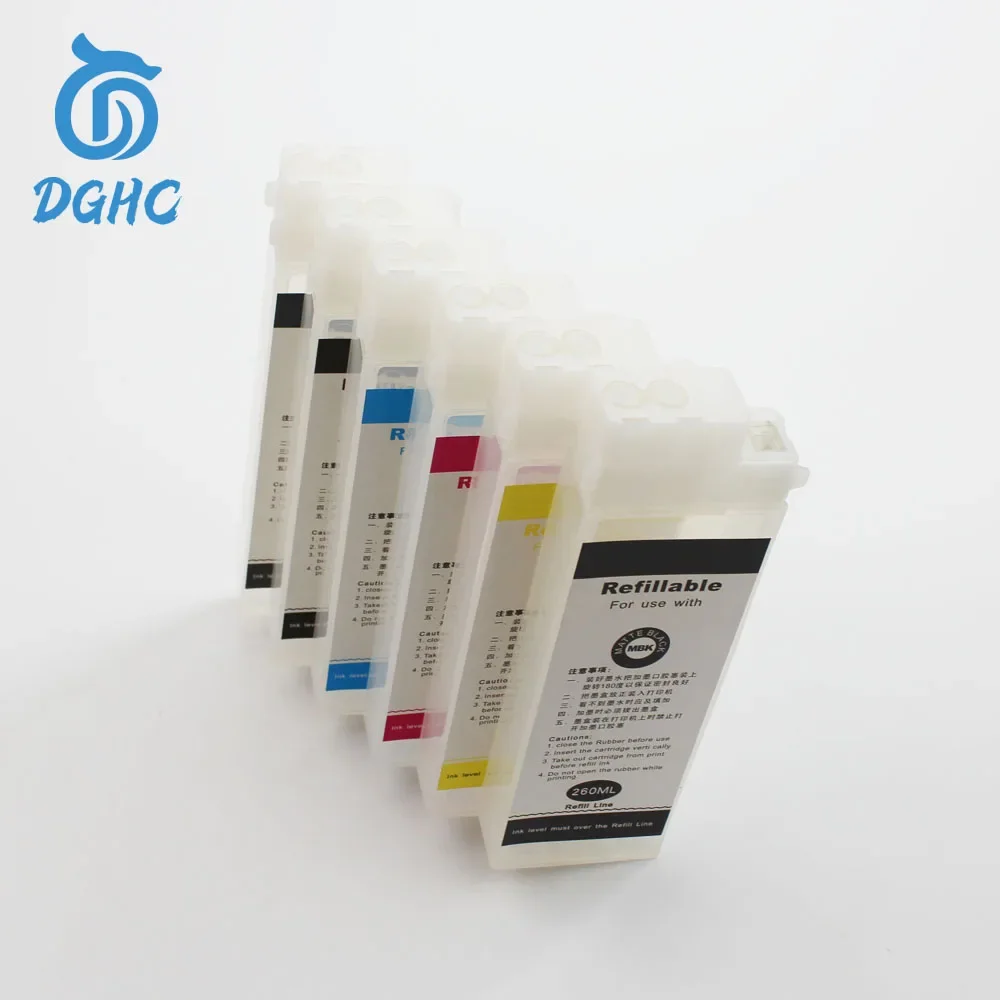 

6color/set 260ML/PC PFI-107 Empty Refill Ink Cartridge For Canon IPF680 IPF685 IPF770 IPF780 IPF785 IPF670 With PFI 107 Chip