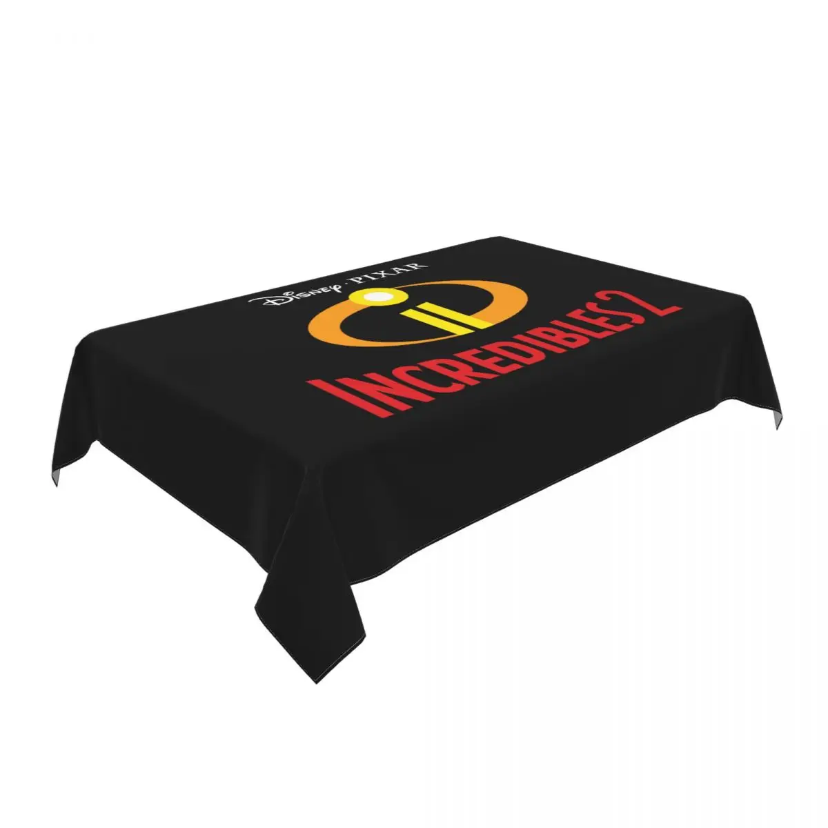 Disney Animation The Incredibles Tablecloth Rectangular Elastic Fitted Waterproof Superhero Comedy Table Cloth Cover for Party