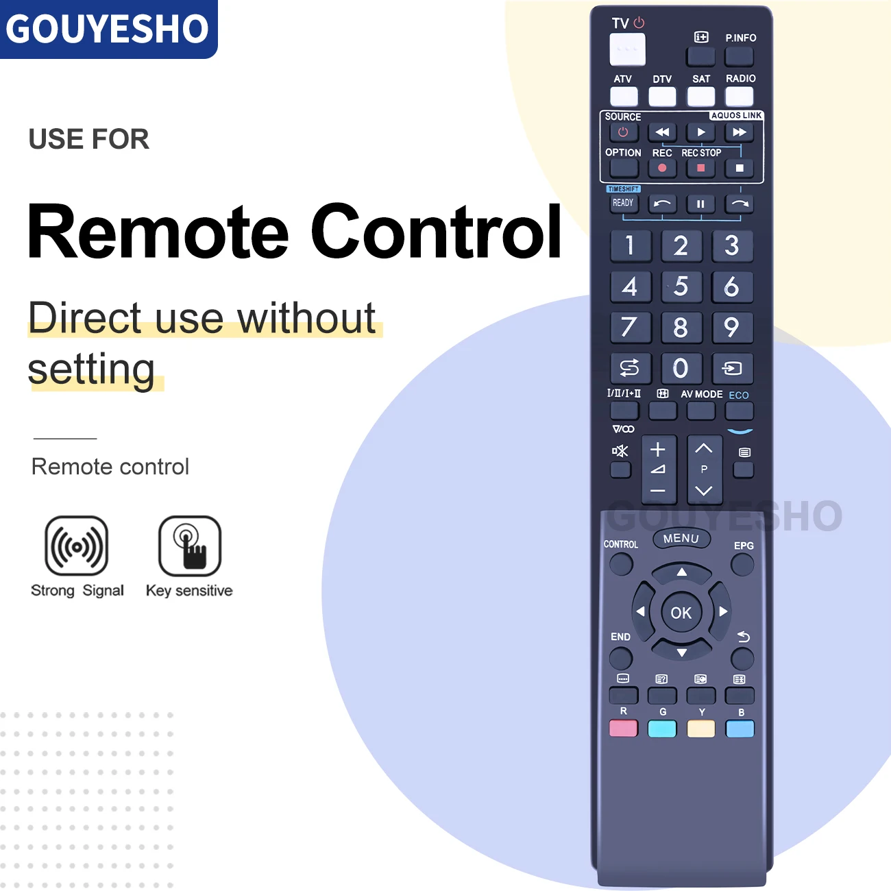 New Remote Control for Sharp TV GA841WJSA LC-40LE820 LC-46LE820 LC-46LE821 LC-52LE820 LC-60LE822