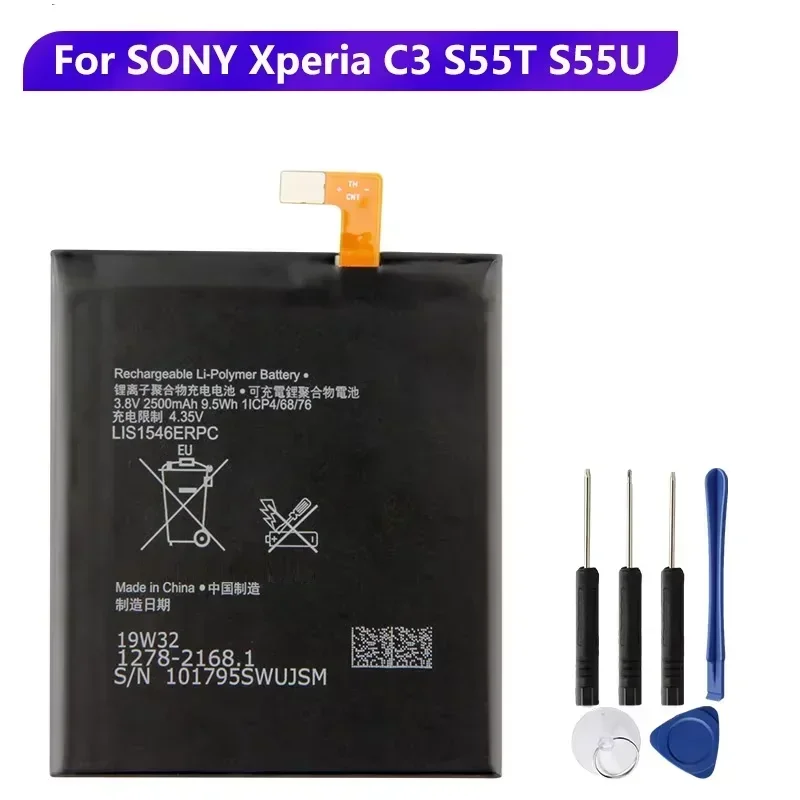 

Production in 2024 Replacement Battery LIS1546ERPC For SONY Xperia C3 S55U S55T Rechargeable Phone Batteries 2500mAh