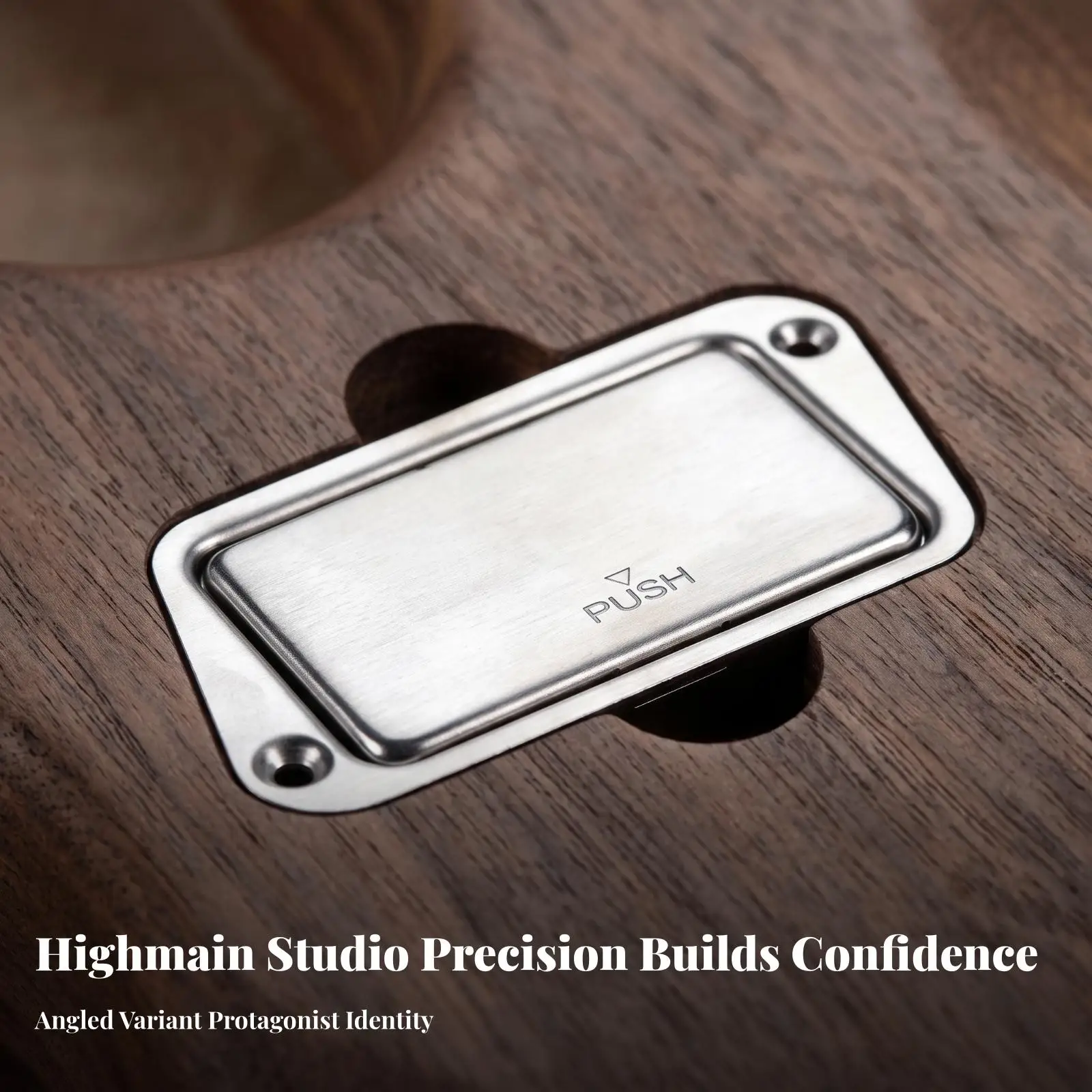 Guitar Cavity Cover Industrial Holder Stainless Steel Push Open Compartment for Rigid Case Electric Guitar
