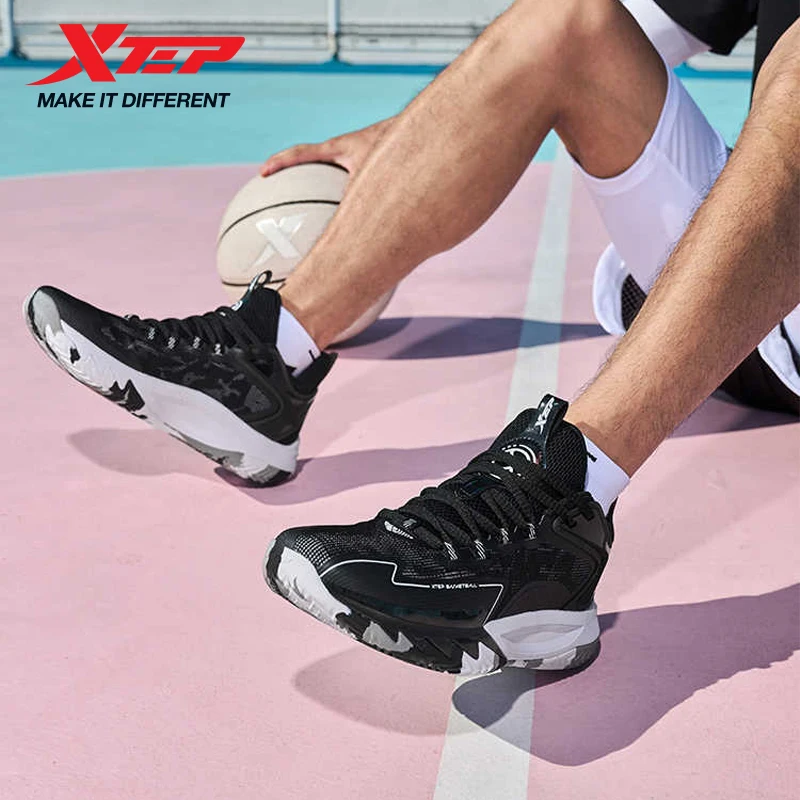 

Xtep Basketball Shoes For Men 2024 Summer Support Comfortable Combat Stability Rebound Practical Sneakers 976219120003