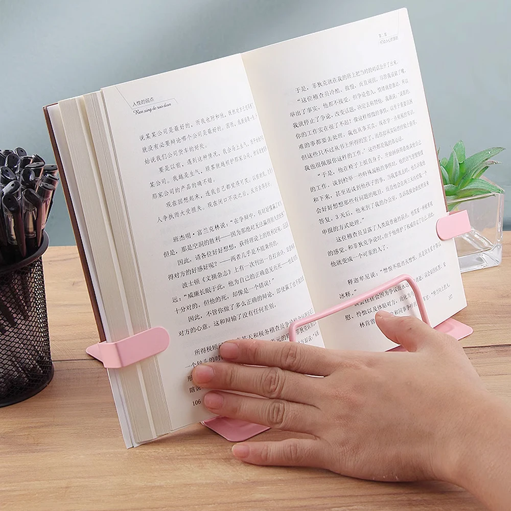 Portable Reading Stand Bookshelf Multi functional Folding Stand Adjustable Metal Reading Stand Music Score Stand Recipe Stand