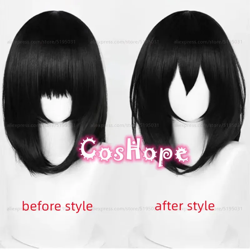 عواء شعر مستعار تأثيري 45 سنتيمتر قصيرة الذهبي الأسود شعر مستعار تأثيري أنيمي تأثيري الباروكات مقاومة للحرارة بيروكات صناعية