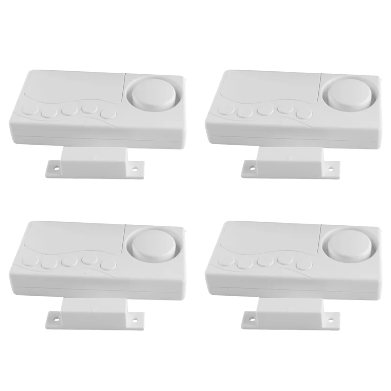 4X Door Opening Sensor Wireless Time Delay Door Alarm Door Sensor Door And Window Security Alarm Home Security-Y47A