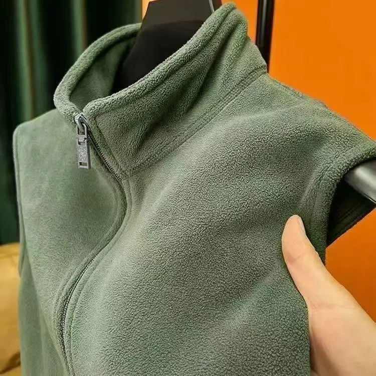 

Thiened двусторонний мужской жилет с воротником-стойкой, осень-зима Oal Fce Svel, открытый кардиган Jaet Youth Faion