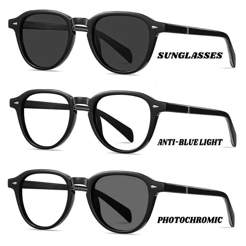 VICKY Vintage Polarised Prescription Sunglasses Women Classic Anti Blue Ray Glasses Men Myopia Prescription Photochromic Glasses
