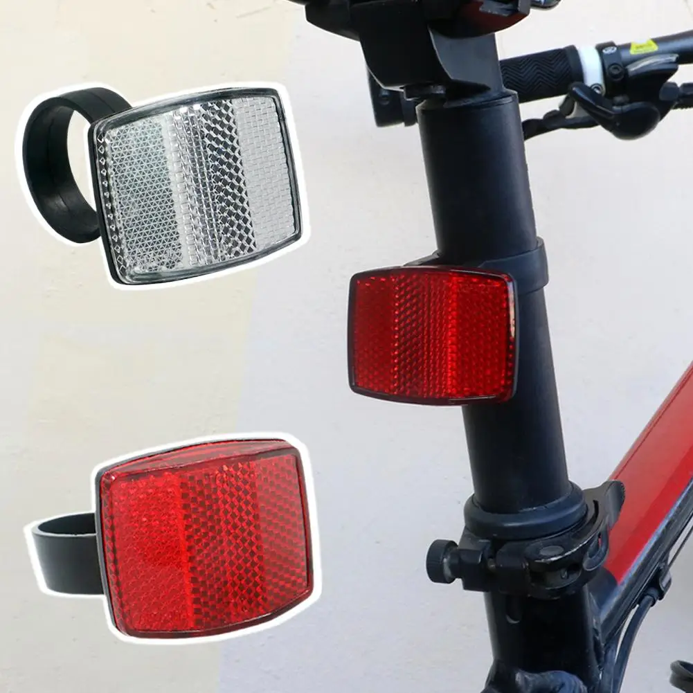 Bicycle Reflectors Bike Front and Rear Reflectors Bike Cycling Safety Warning Reflectors for Handlebar and Seatpost Night Riding