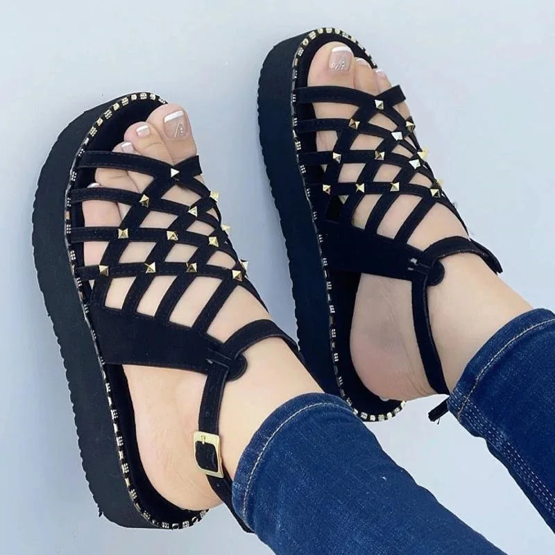 

Sandals Women Gladiator Flat Heels Sandals Summer Shoes Women Ankle Strap Platform Sandals Casual Summer Chaussure Femme