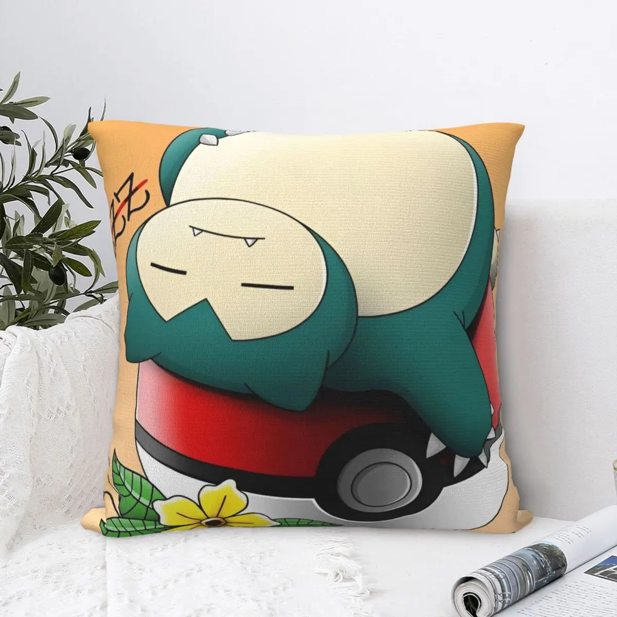 

Snorlax Pokemon (11) Pillow Case Cushion Cover Soft Printed Pillow Cover Novelty Pillowcases For Sofa Car Home Decor