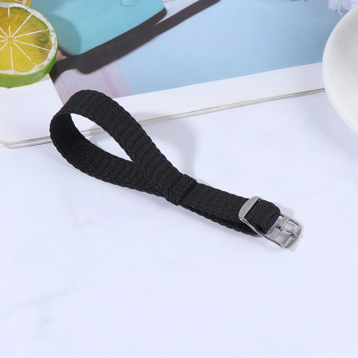 

Wrist Band Solid Color Nylon Strap Wristband Earth Tones Watch Accessories Black Man