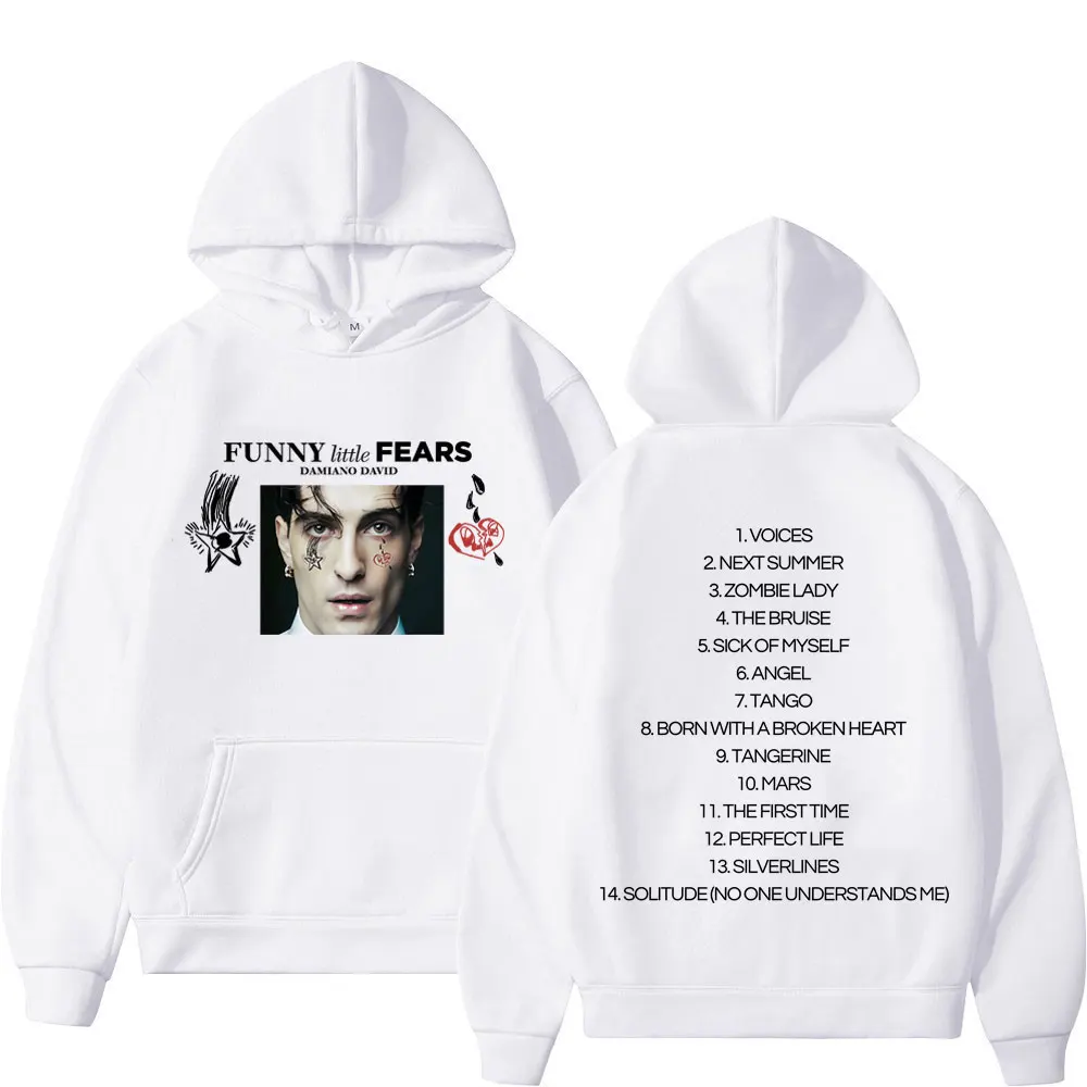 داميانو ديفيد مضحك الخوف الصغيرة جولة حول العالم الجرافيك هوديي الرجال النساء موضة الهيب هوب البلوز الشتاء موضة Harajuku ملابس رياضية