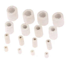 100Pcs Single Bore Ceramic Tube High Temperature Resistant Insulating Pipe Electronic Wire Bundle Porcelain Bushing 1/2/4/6mm