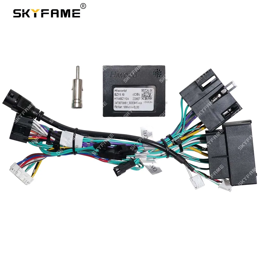 SKYFAME سيارة 16pin الأسلاك تسخير محول Canbus صندوق فك أندرويد راديو كابل الطاقة لبنز فيتو فيانو ميتريس BZ11.10
