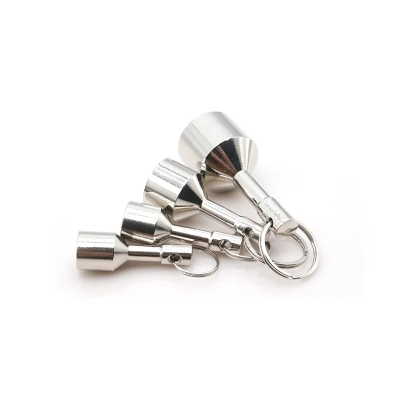 Neodymium Magnet Keychain Magnetic Weight Pendant Strong Magnetic Clasps Stainless Steel Magnet Ring for Necklaces Keychains