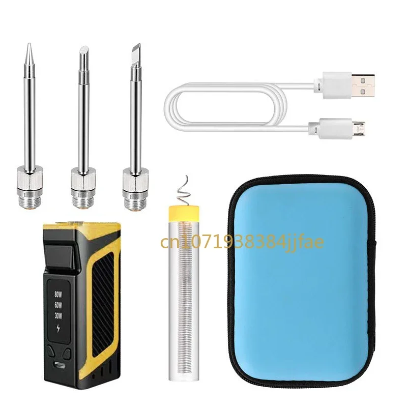 High-power 30-80W Battery-powered Soldering Iron USB Charging Soldering Iron 510 Port Portable Wireless Charging Soldering Iron