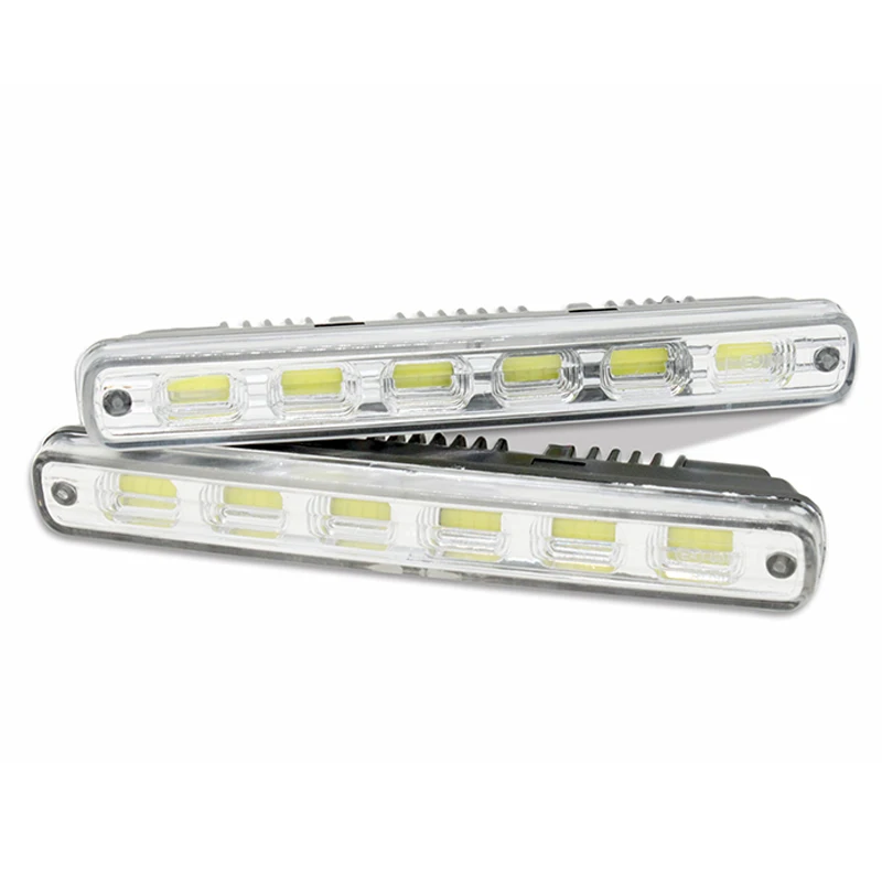 2Pcs/Set LED Auto Daytime Running Lights Fog Lamp with On/Off Fucnction 100% Waterproof COB DRL External Day Driving Light