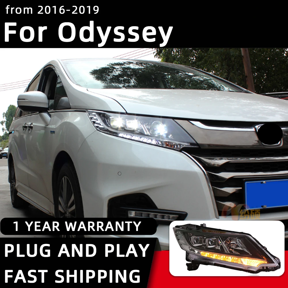 

Car Styling Headlights For Odyssey LED Headlight 2016-2019 Odyssey Head Lamp DRL Signal Projector Lens Automotive