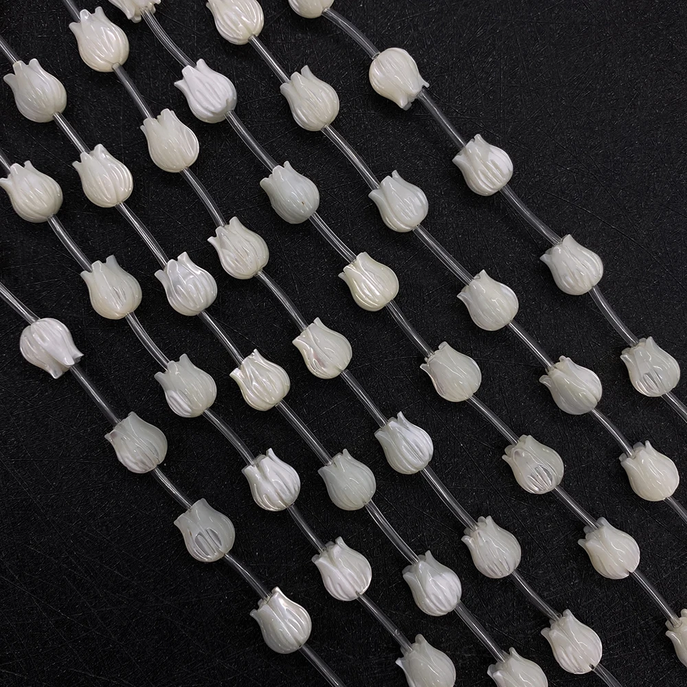 

Exquisite Natural Sea Shell Magnolia Flower Beads 8-9mm Charm Fashion Jewelry Making DIY Necklace Earrings Bracelet Accessories