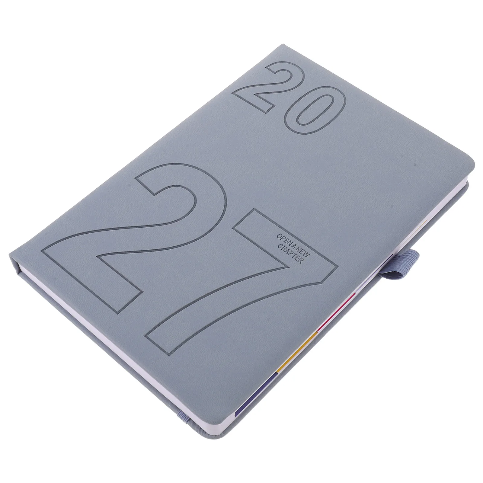 デイリーウィークリープランナー-2027-a5-カレンダーノート-puカバー-ペンホルダー-デイリー時間別予定オーガナイザー-学校・仕事用