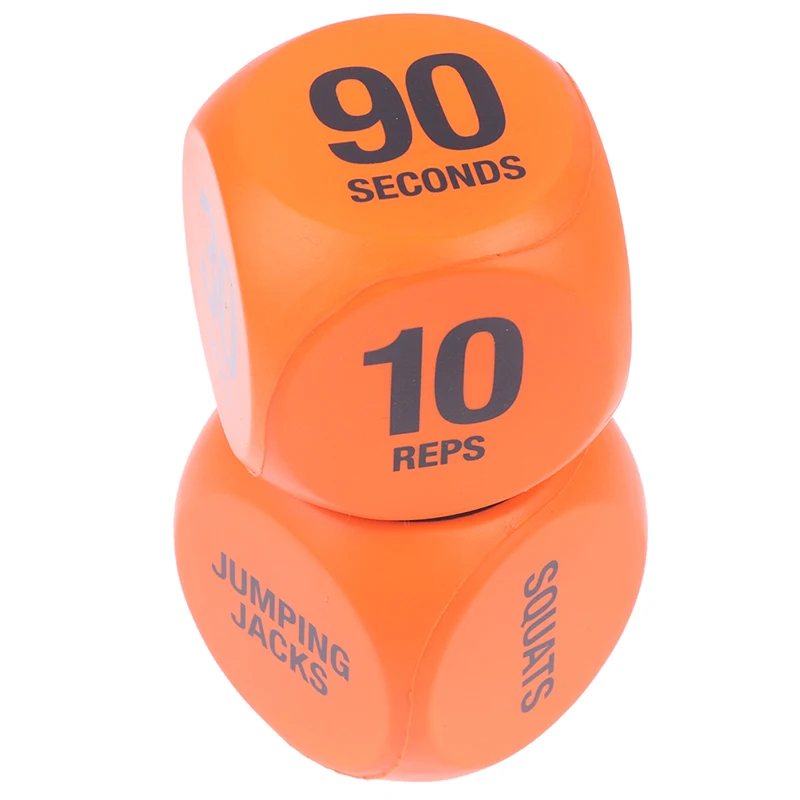 Fitness Exercise Dice for Group Fitness Exercise Classes with Push Up Squat Lunge Jumping Jack Crunches Wildcard